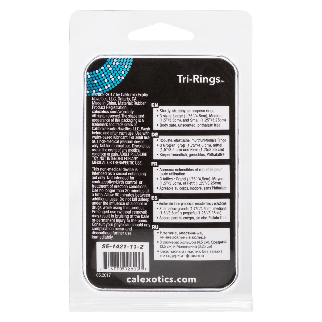 CalExotics Tri-Ring Cock Ring Set (3 Pack)