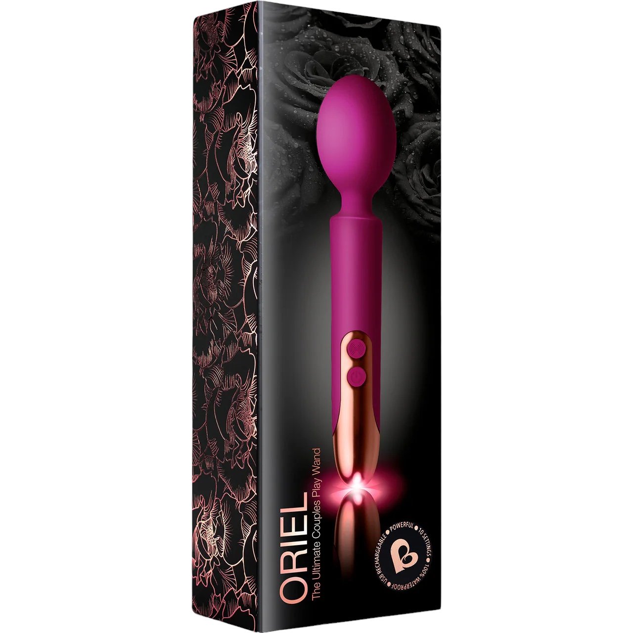 Rocks Off Oriel Rechargeable Wand Vibrator Fuchsia