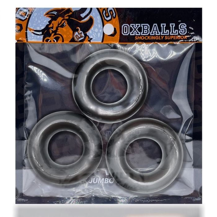 Oxballs Fat Willy Jumbo Cock Ring Set Steel (3 Pack)