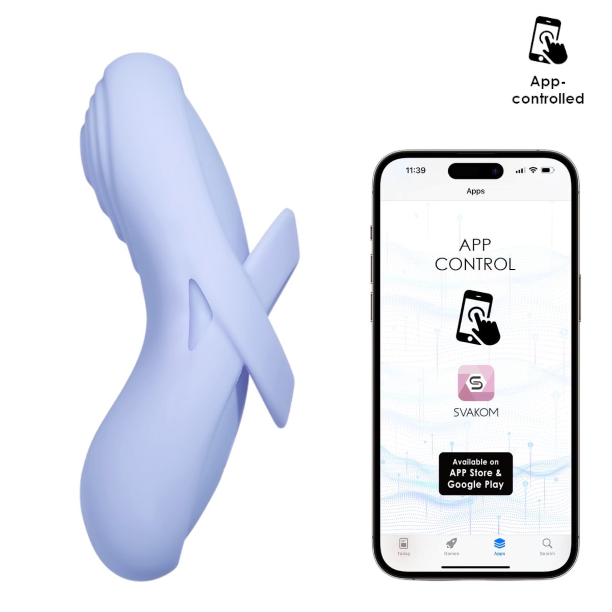 Svakom Echo 2 Flexible Warming Finger Vibrator Blue