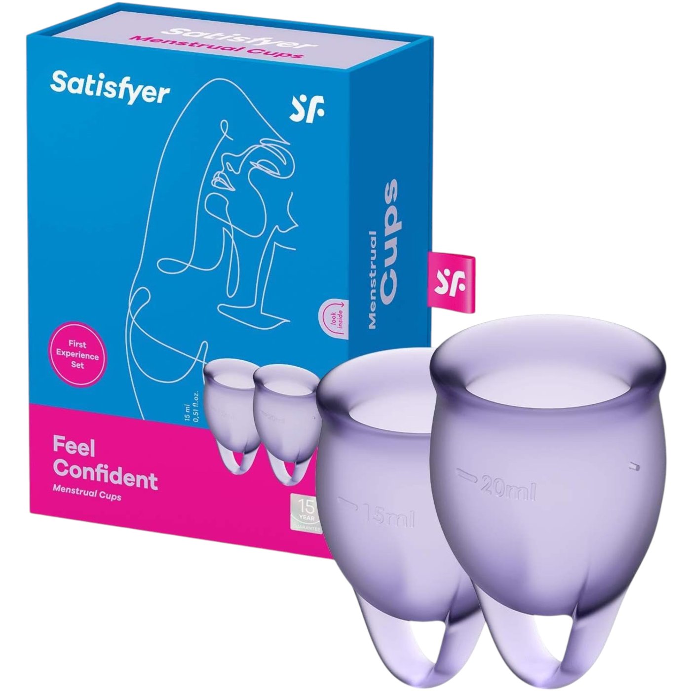 Satisfyer Feel Confident Menstruation Cup Set Violet (2 Piece) 