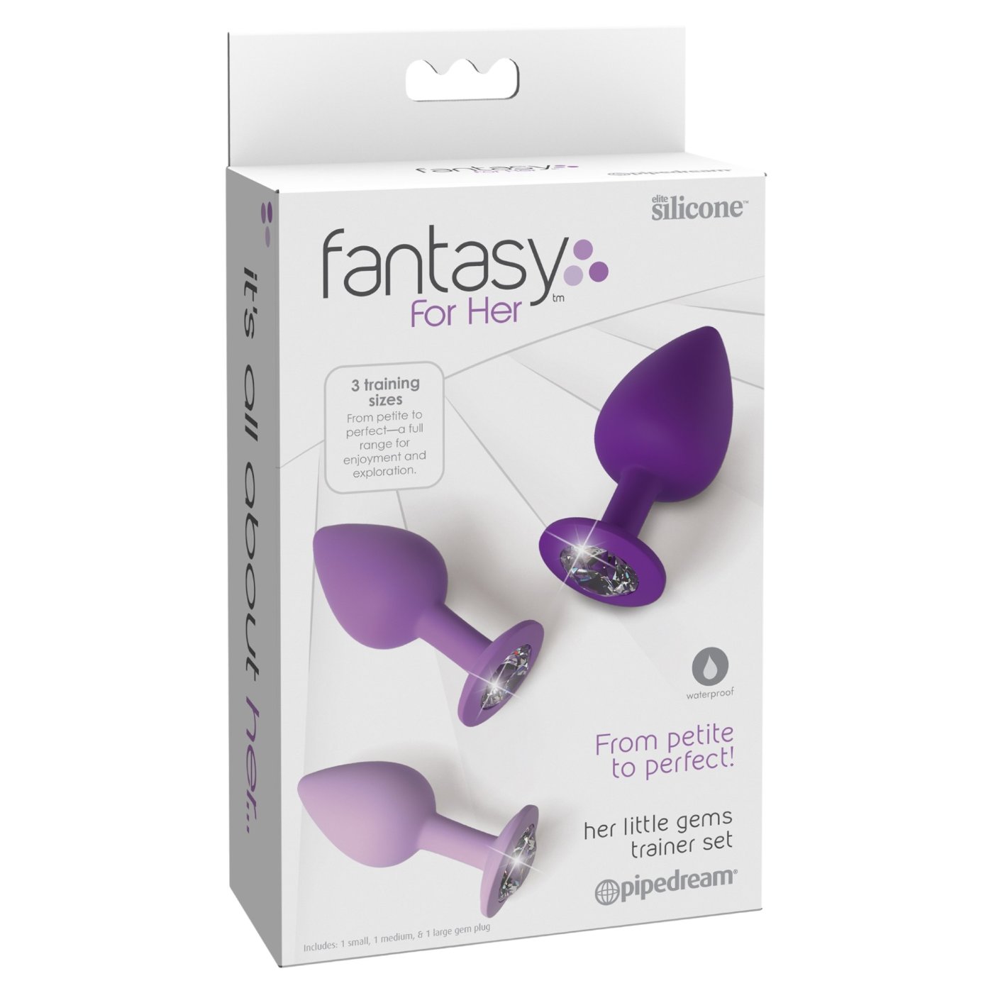 Fantasy for Her Little Gems 3-Piece Silicone Butt Plug Trainer Set