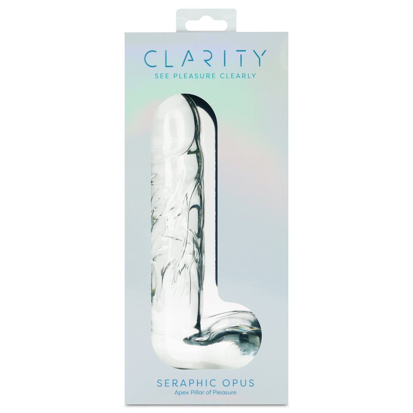 Clarity Seraphic Opus Realistic Glass Dildo with Balls 8 Inch