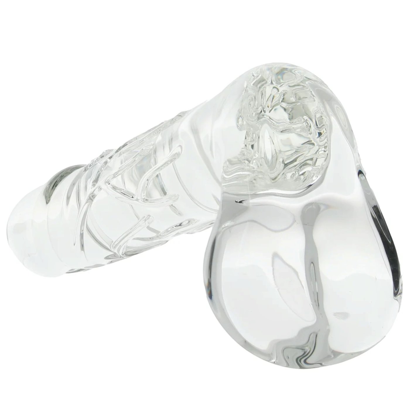 Clarity Seraphic Opus Realistic Glass Dildo with Balls 8 Inch