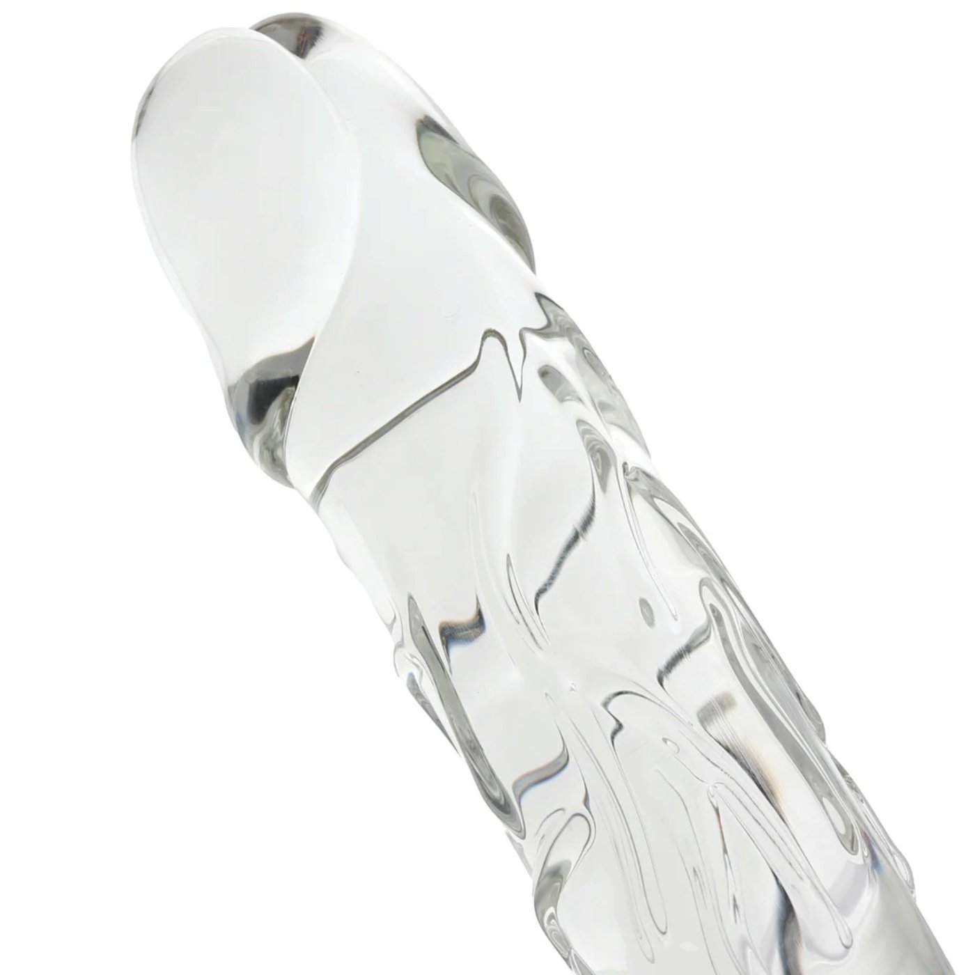 Clarity Seraphic Opus Realistic Glass Dildo with Balls 8 Inch