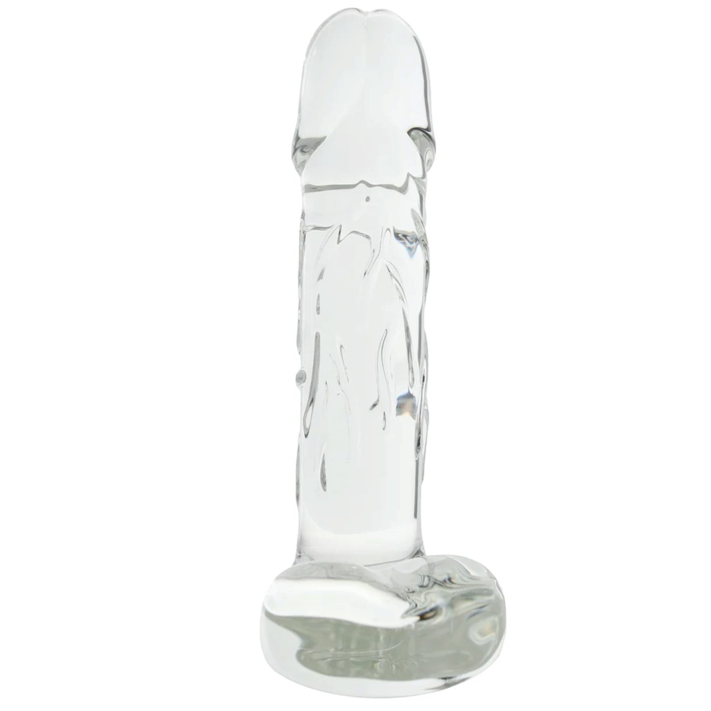 Clarity Seraphic Opus Realistic Glass Dildo with Balls 8 Inch