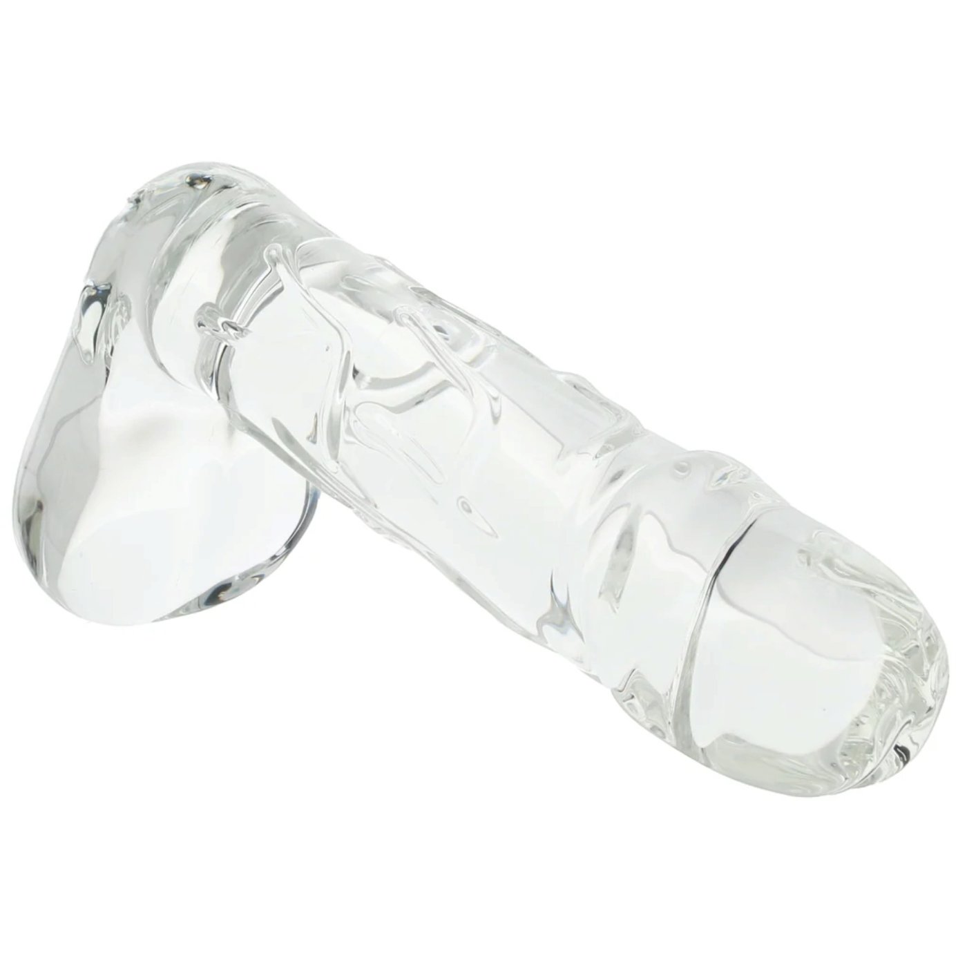 Clarity Seraphic Opus Realistic Glass Dildo with Balls 8 Inch