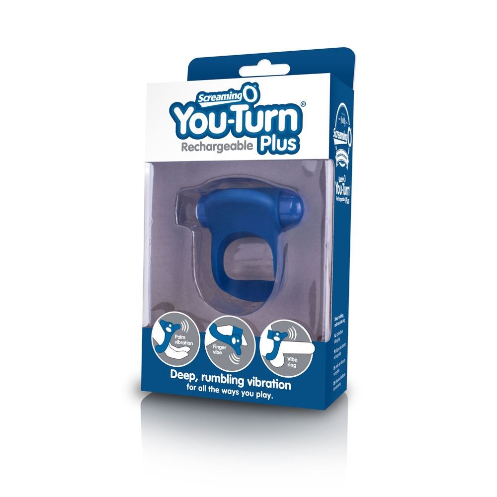 Screaming O You Turn Plus Rechargeable Vibrating Cock Ring Blueberry