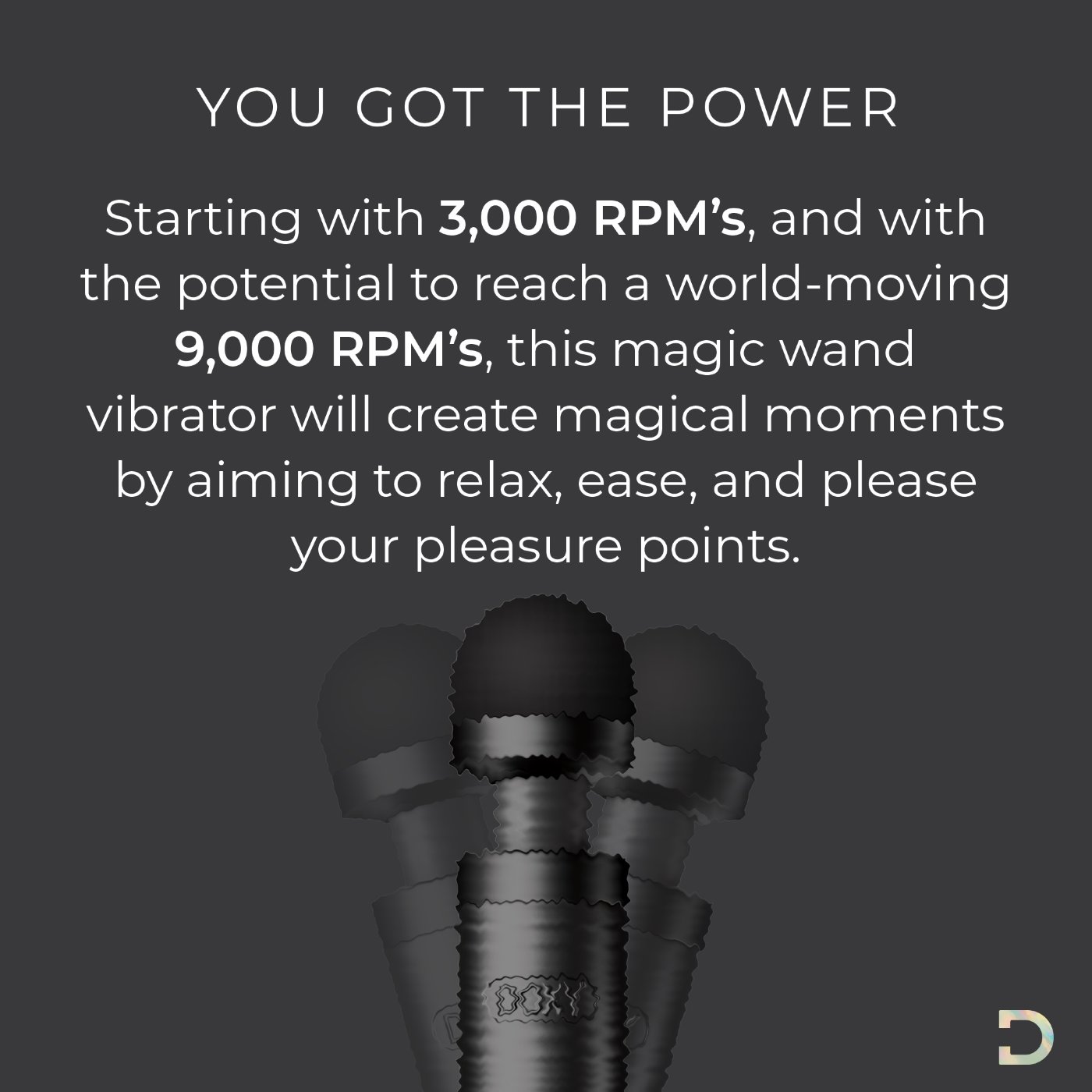 Doxy Die Cast 3R Rechargeable Wand Massager Matte Black