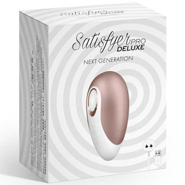 Satisfyer Pro Deluxe Next Generation Clitoral Air Pulse Stimulator White Gold