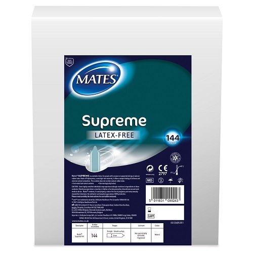 Mates Supreme Non-Latex Condom 144 Bulk Pack