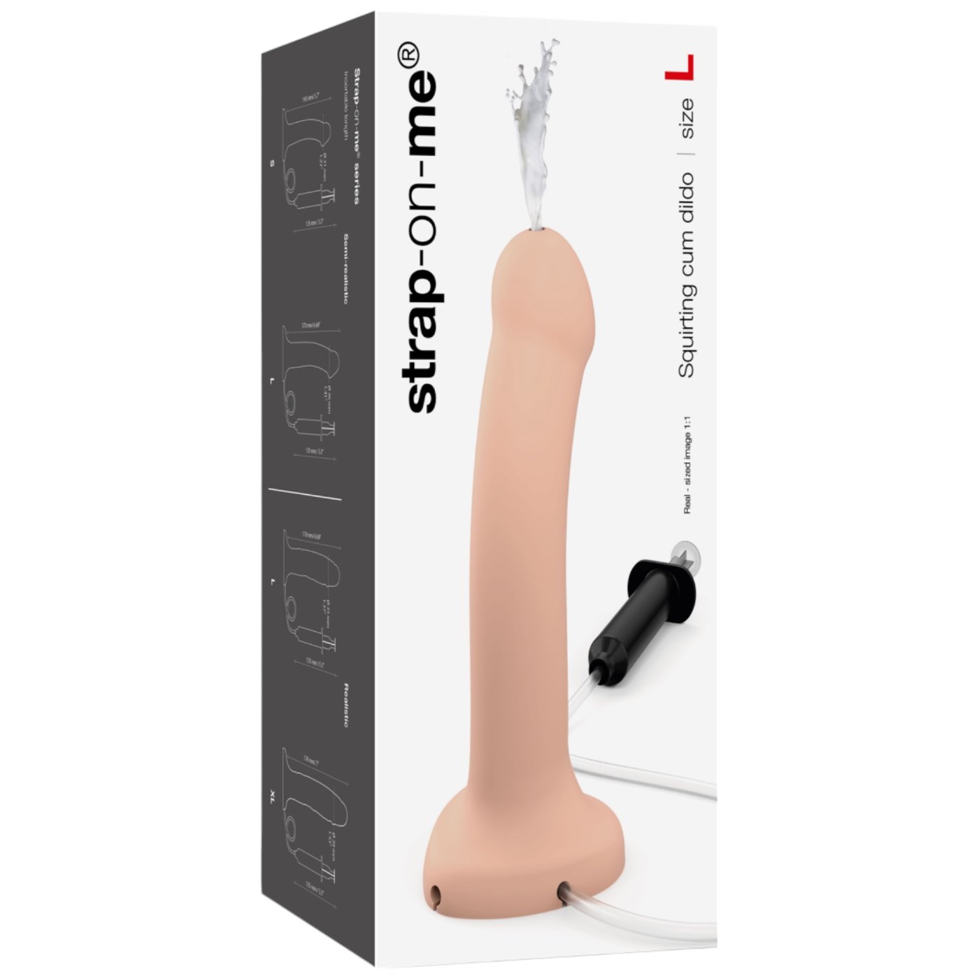 Strap-On-Me Squirting Cum Dildo Vanilla L 6.7 Inch