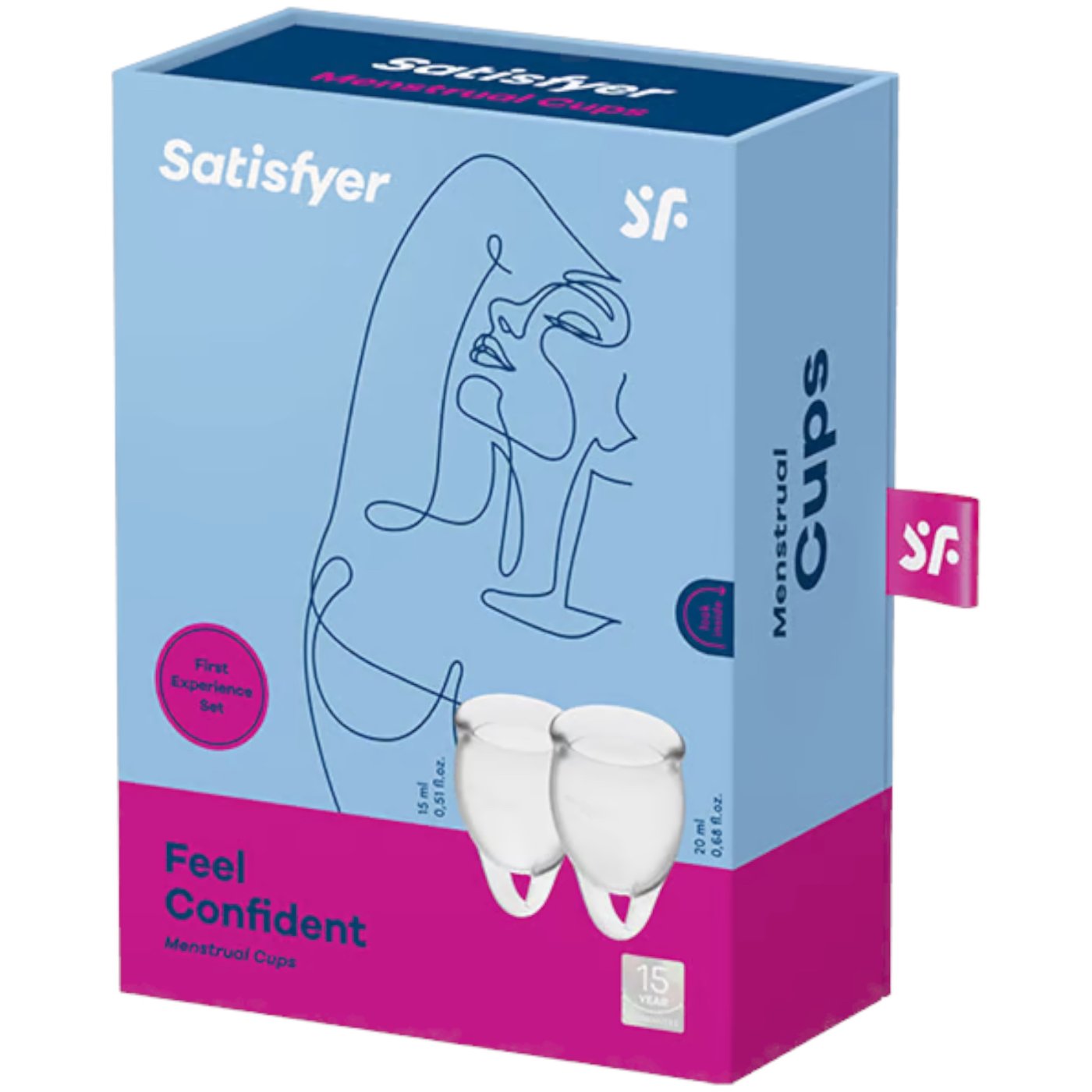 Satisfyer Feel Confident Menstruation Cup Set Clear (2 Piece)