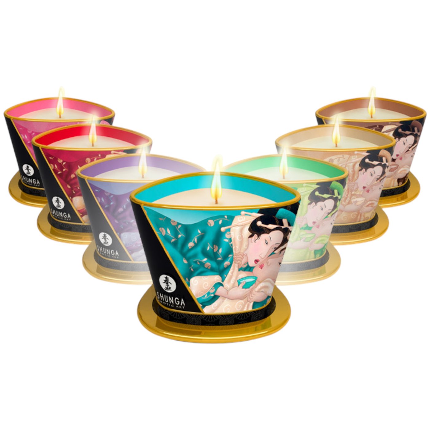Shunga Massage Candle Exotic Green Tea 170ml