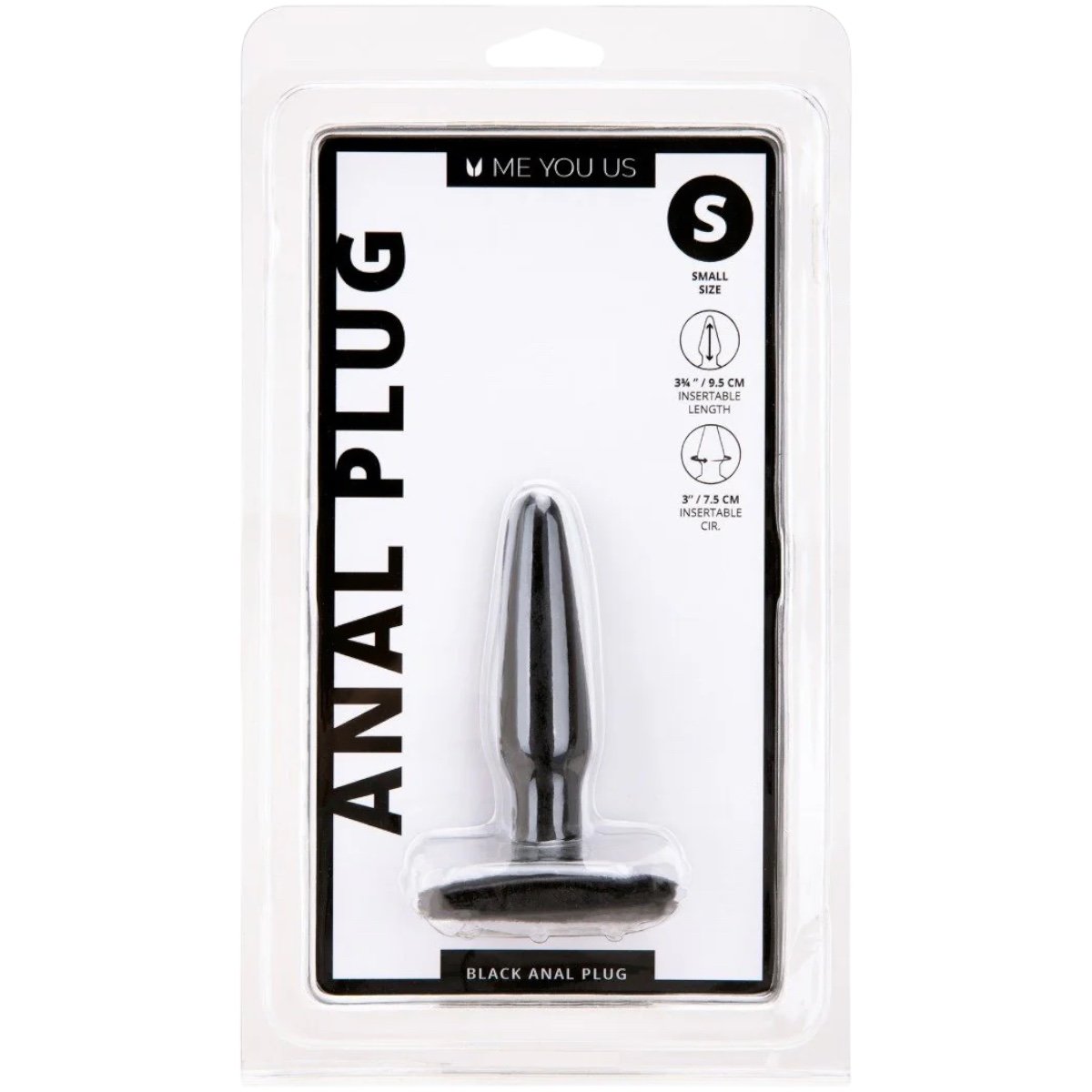 Me You Us Black Tapered Butt Plug with Flared Base