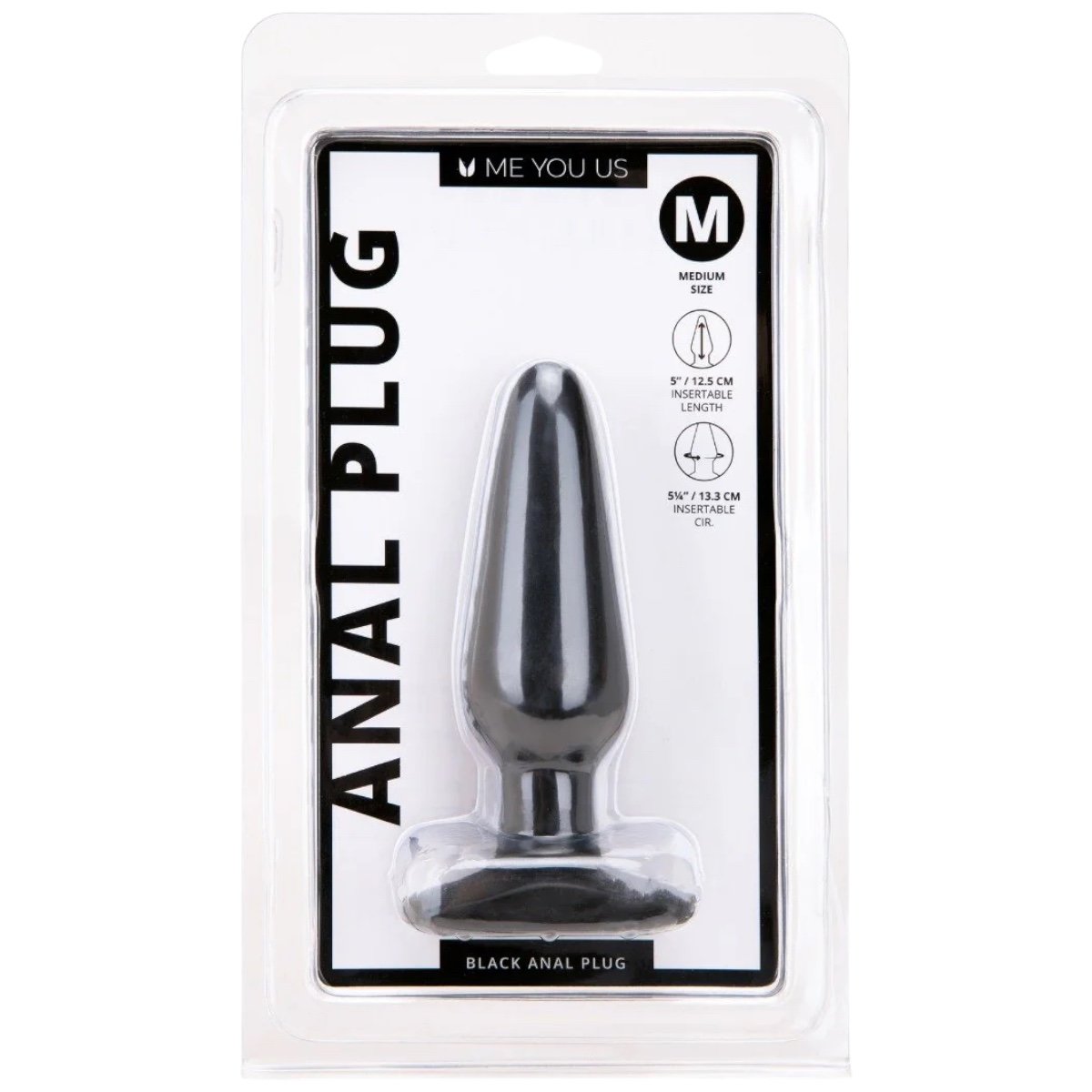 Me You Us Black Tapered Butt Plug with Flared Base