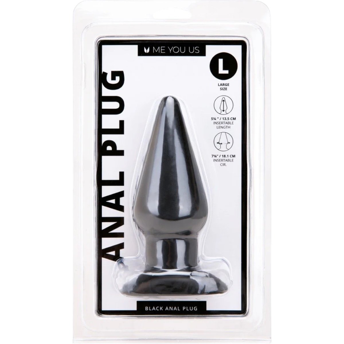 Me You Us Black Tapered Butt Plug with Flared Base