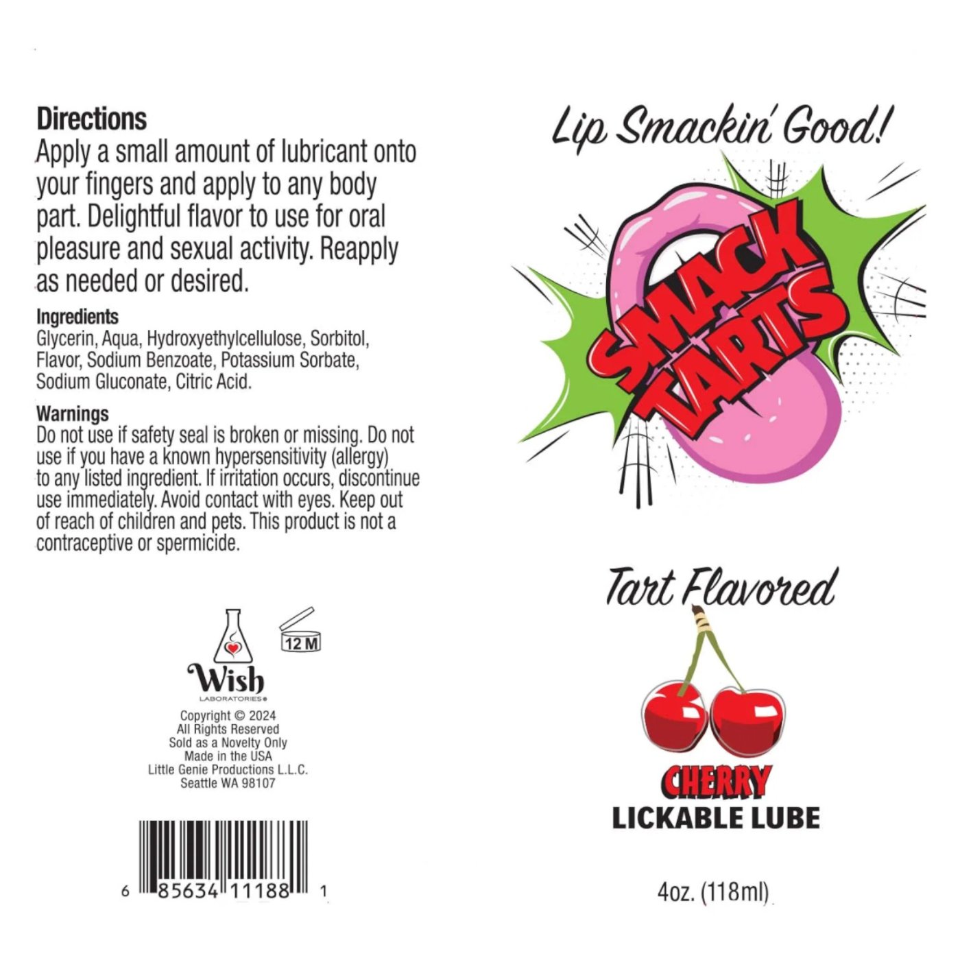 SMACK Tarts Lickable Flavoured Lube 118ml