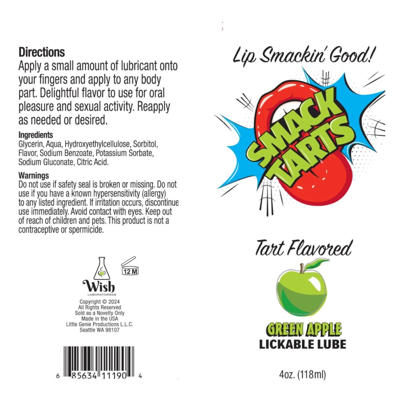 SMACK Tarts Lickable Flavoured Lube 118ml