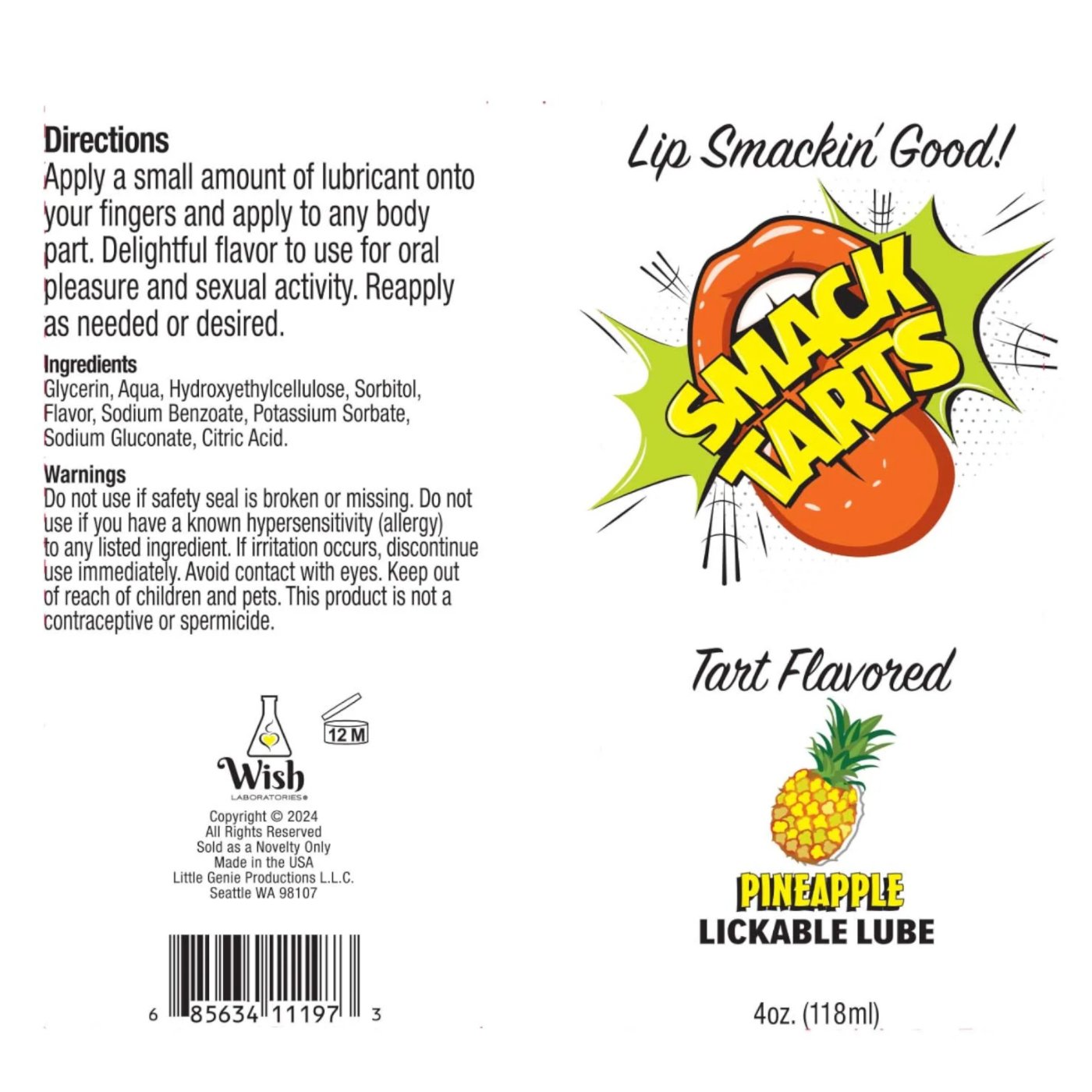 SMACK Tarts Lickable Flavoured Lube 118ml