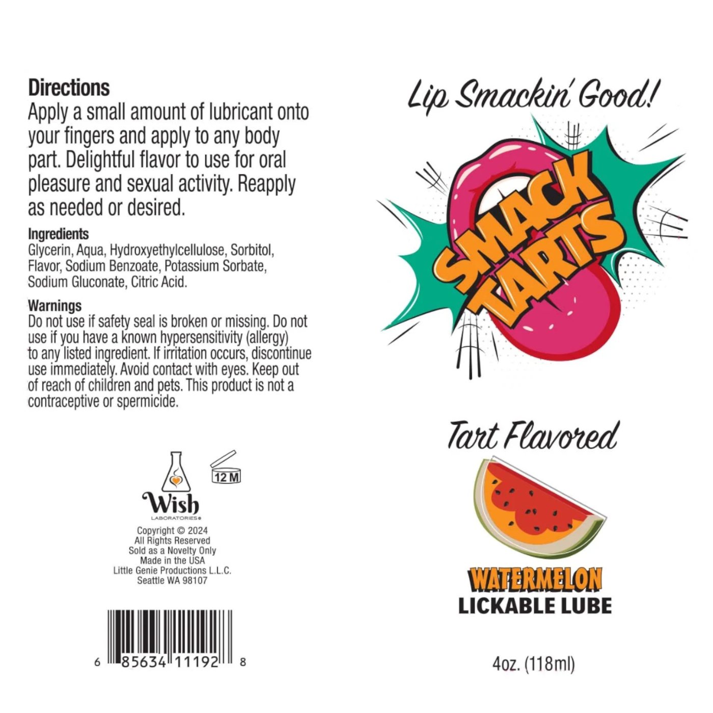 SMACK Tarts Lickable Flavoured Lube 118ml