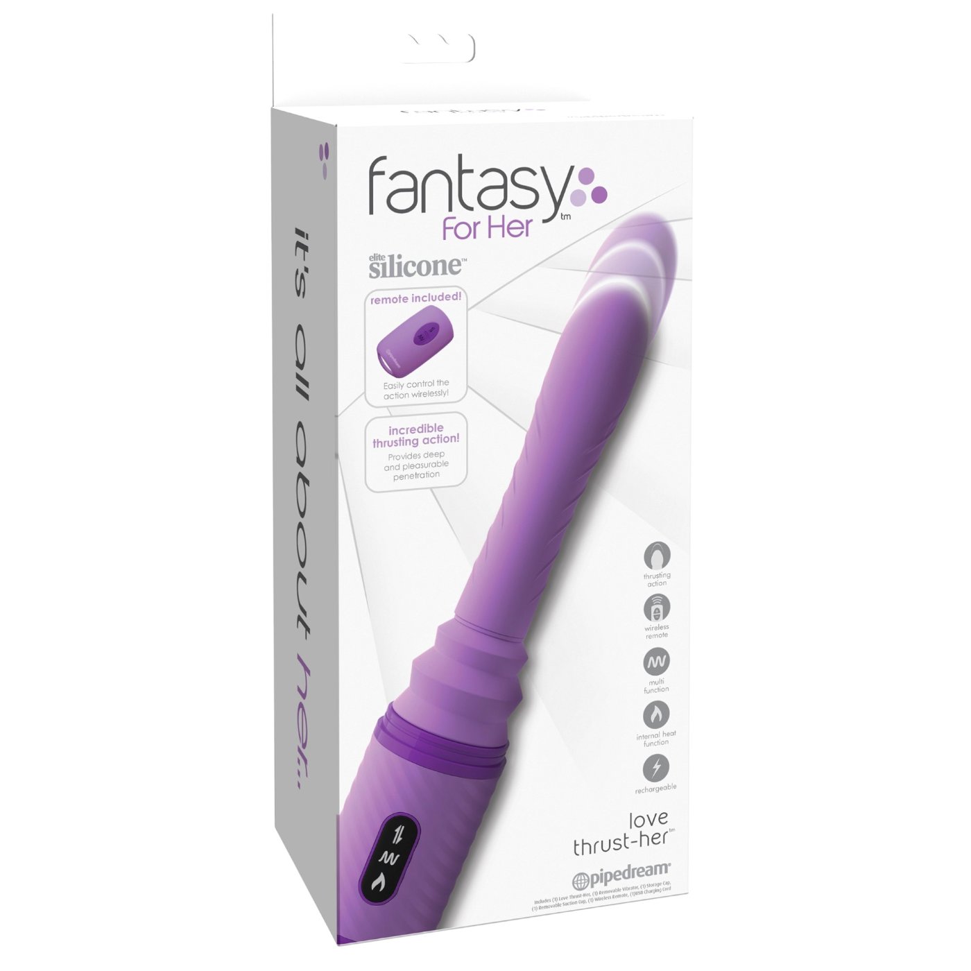 Fantasy for Her Love Thrust-Her Heated Remote Control Thrusting Vibrator