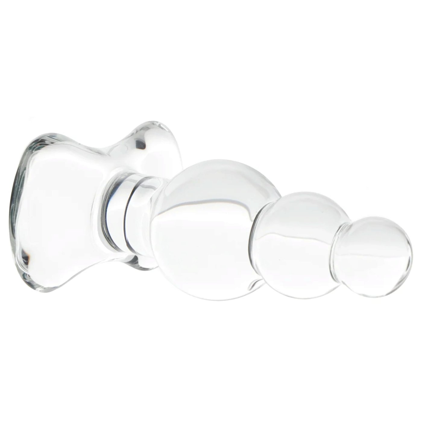 Clarity Utopian Reverie Beaded Glass Butt Plug 4 Inch