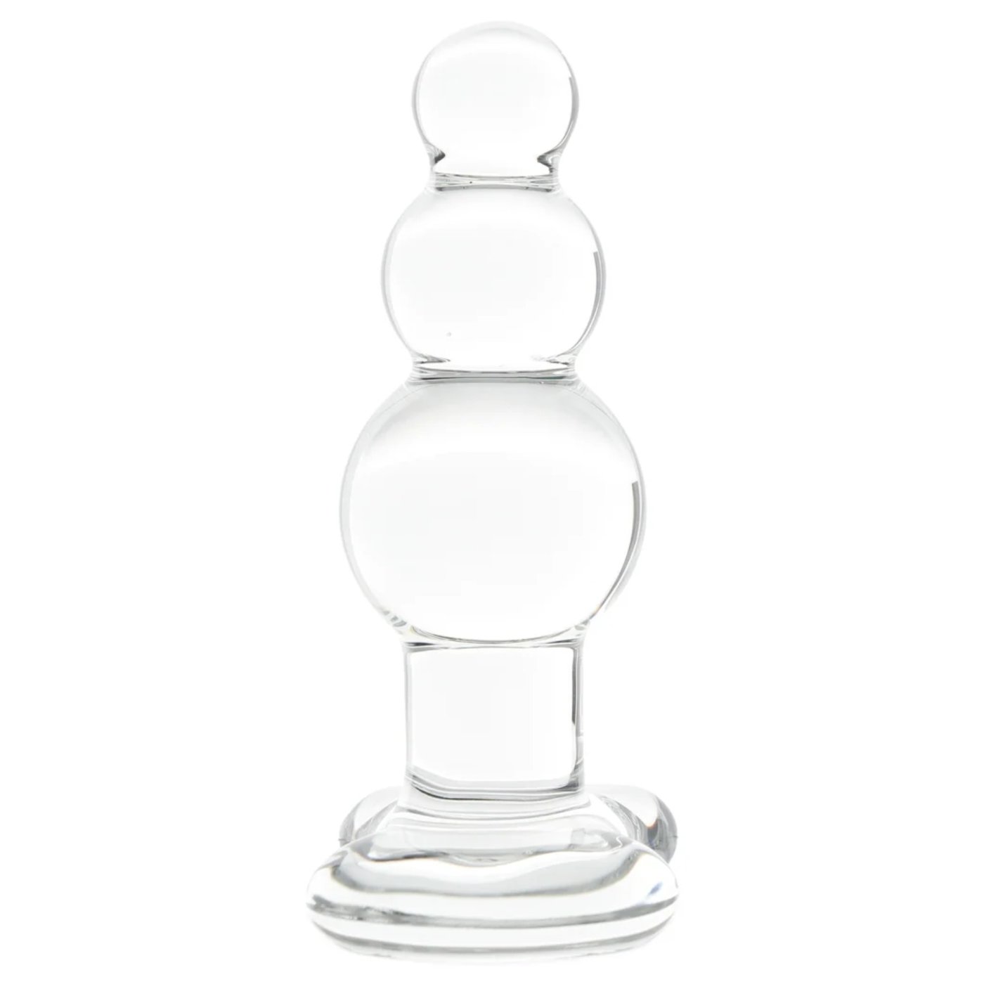 Clarity Utopian Reverie Beaded Glass Butt Plug 4 Inch