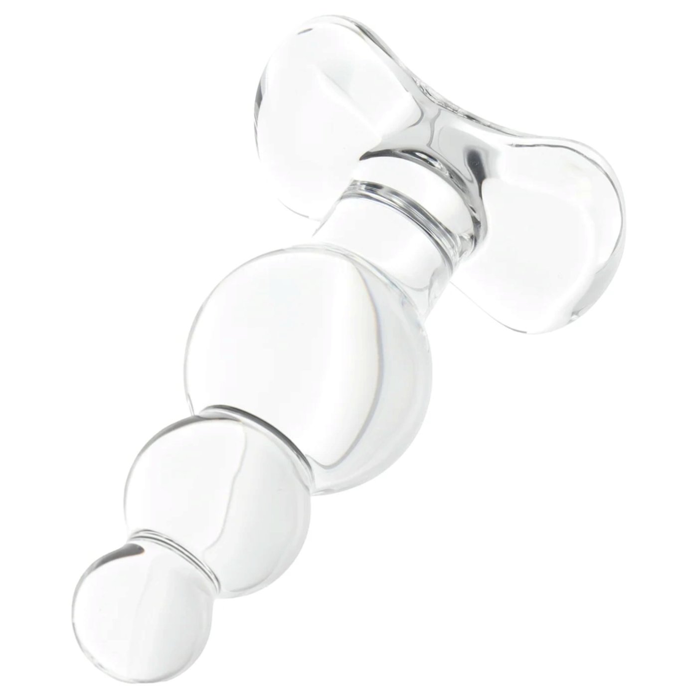 Clarity Utopian Reverie Beaded Glass Butt Plug 4 Inch