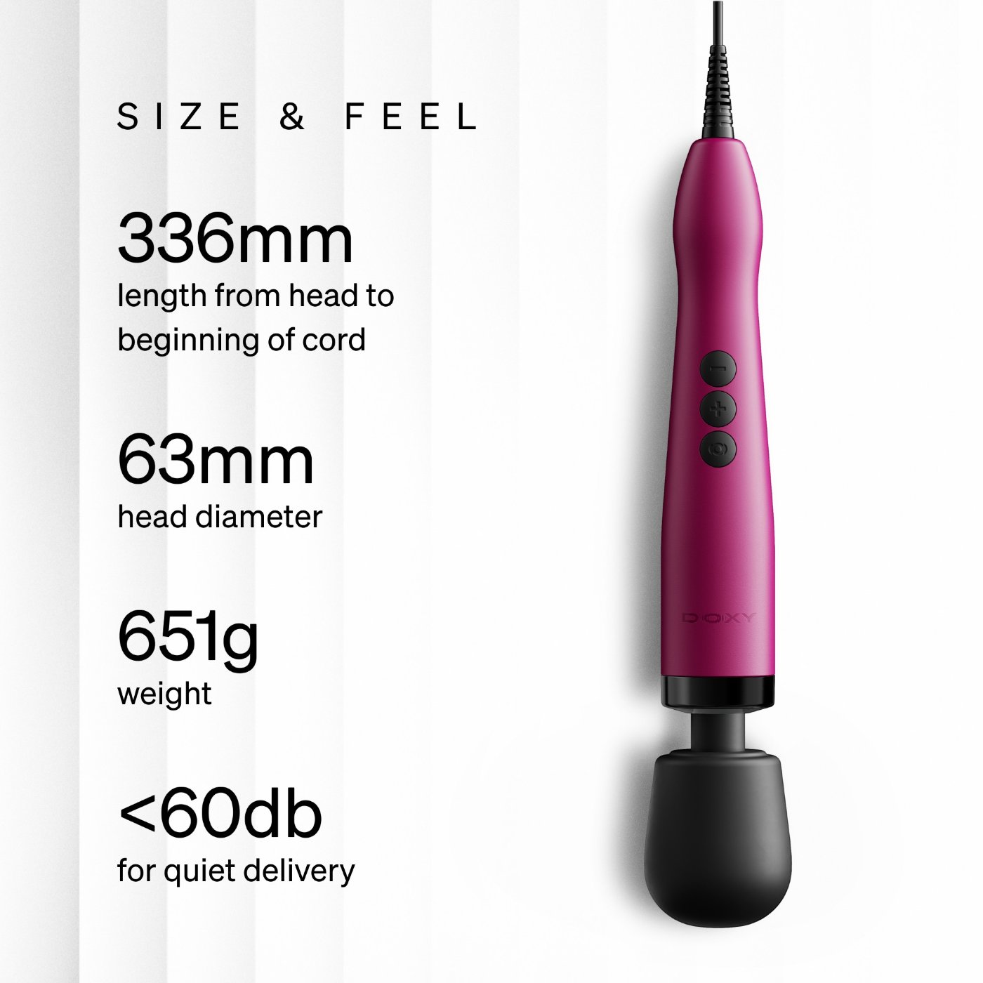 Doxy Original Plug-In Wand Vibrator Pink