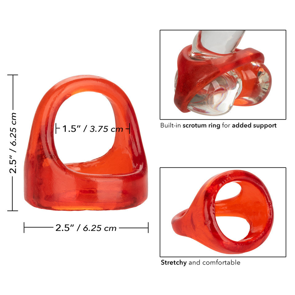 COLT XL Snug Tugger Double Cock Ring Red