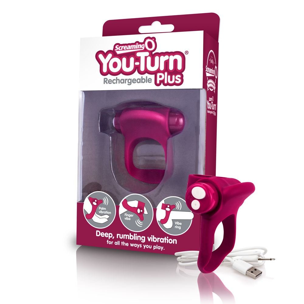Screaming O You Turn Plus Rechargeable Vibrating Cock Ring Merlot