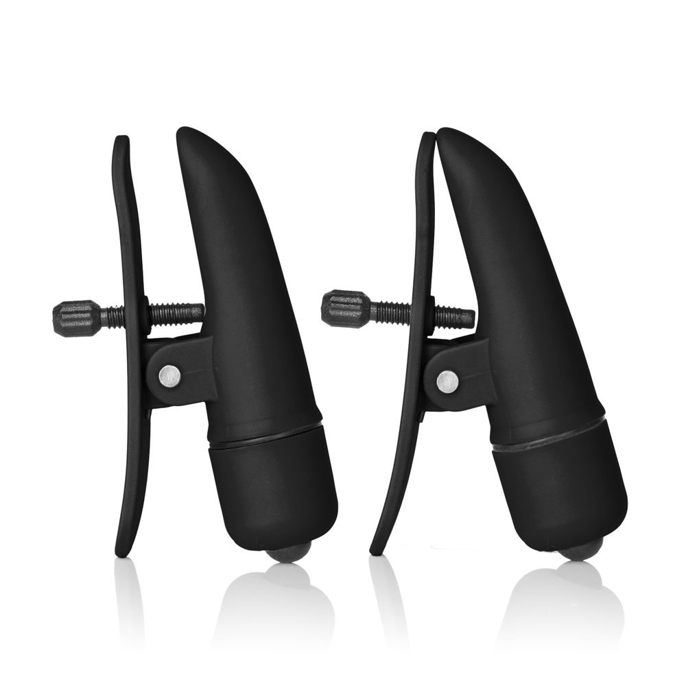 CalExotics Nipplettes Vibrating Black Nipple Clamps