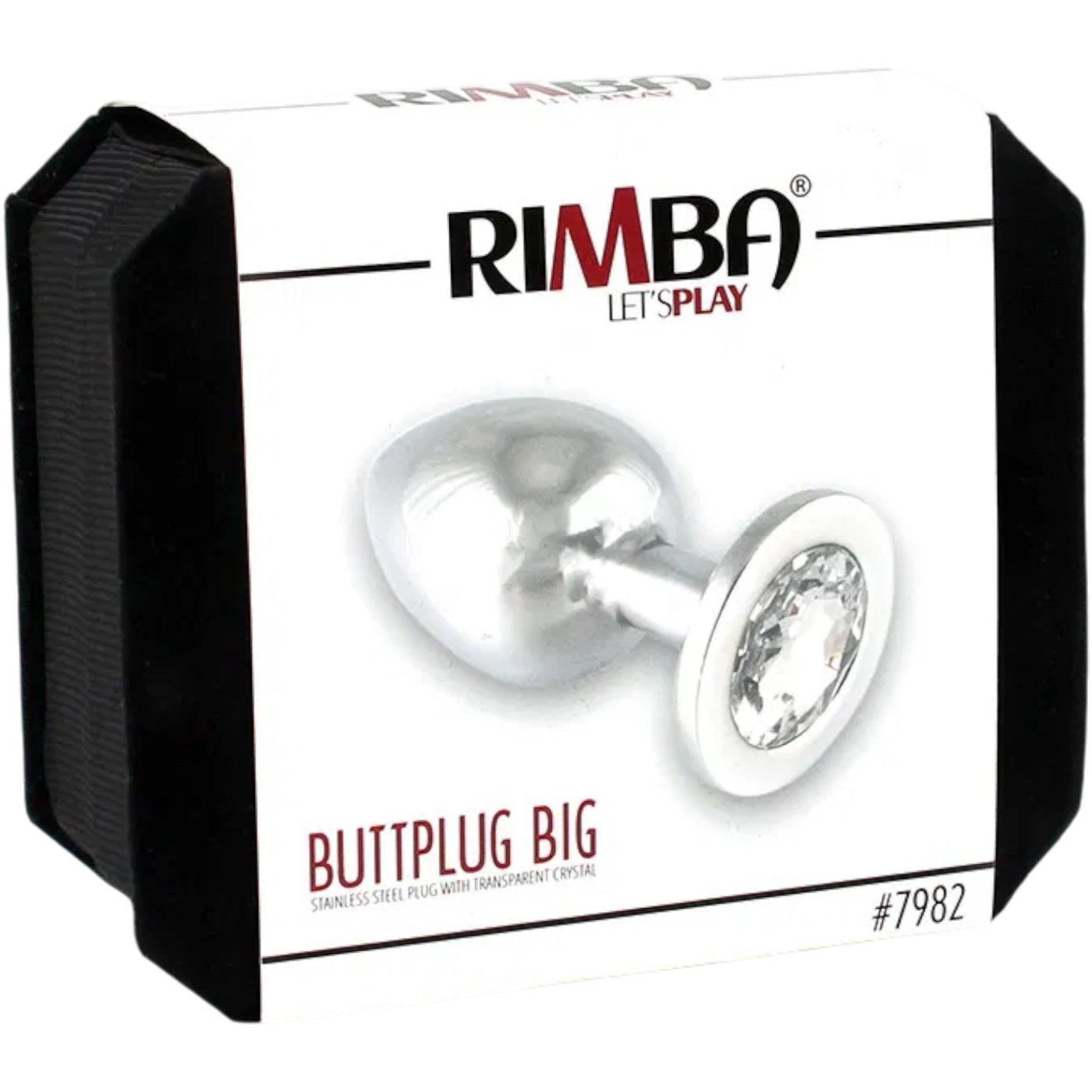 Rimba Large Jewelled Butt Plug Clear Crystal