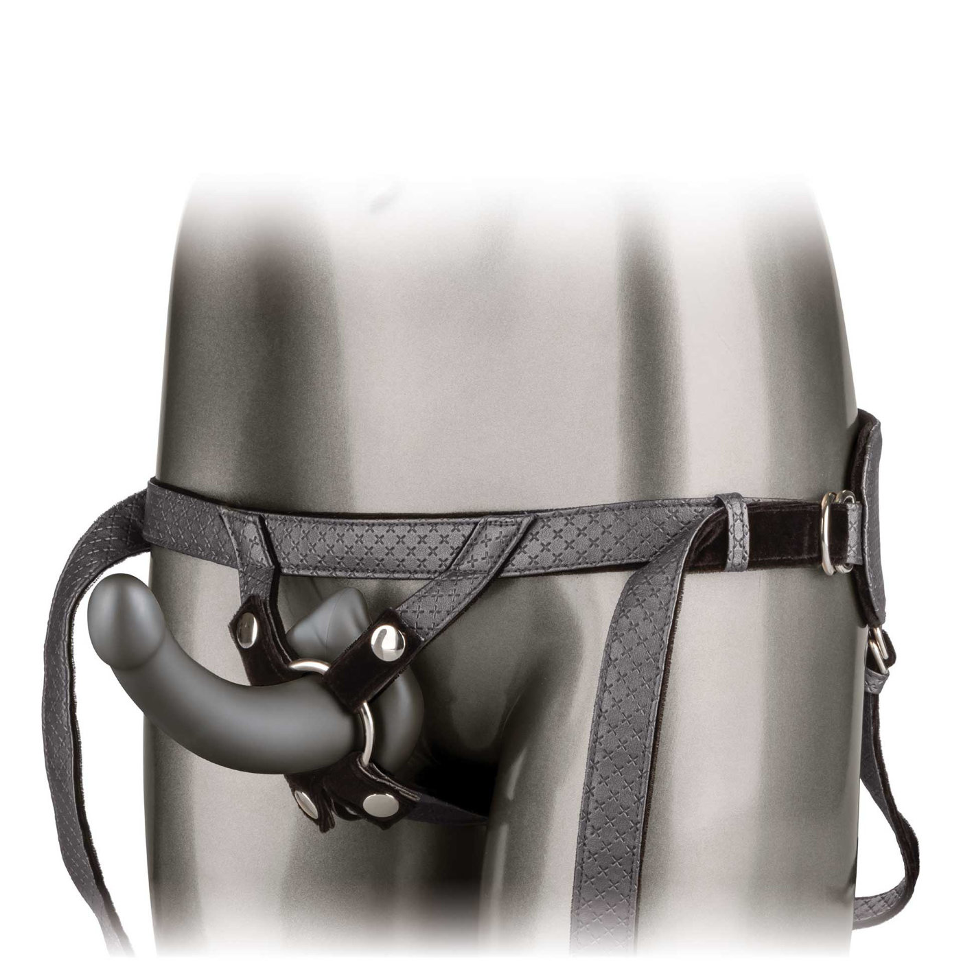 CalExotics The Royal Ultra-Soft Set Crotchless Strap On With G-Probe