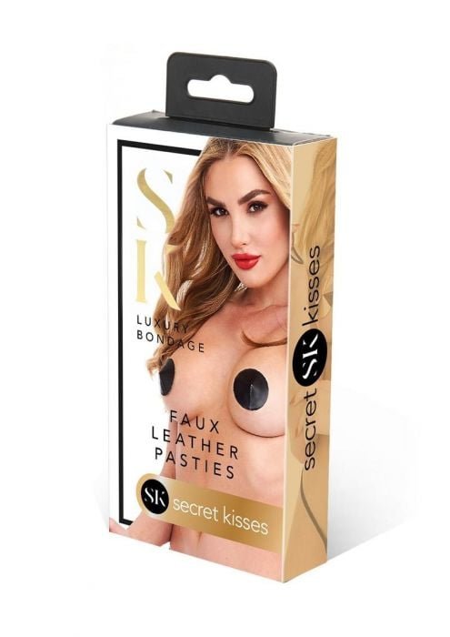 Secret Kisses Faux Leather Pasties