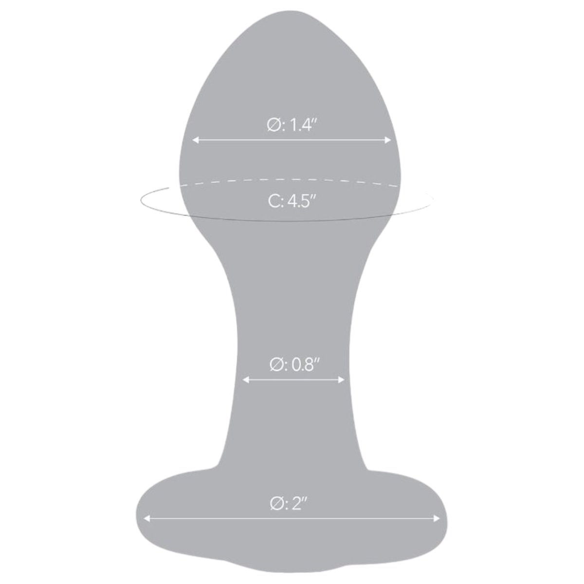 Glas Bling Bling Glass Butt Plug 3.5"