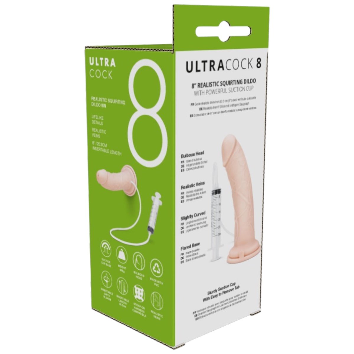 Me You Us Ultra Cock Realistic Squirting Dildo 8 Inch