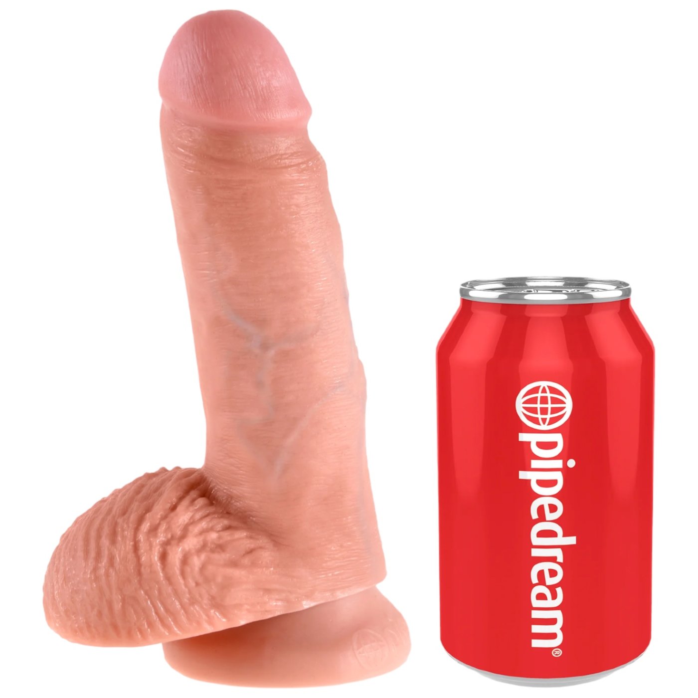 King Cock Realistic Suction Cup Dildo with Balls 7 Inch