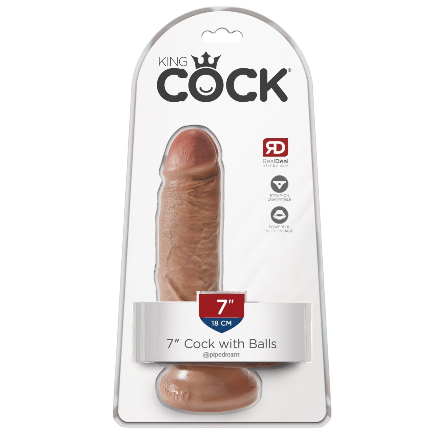 King Cock Realistic Suction Cup Dildo with Balls 7 Inch