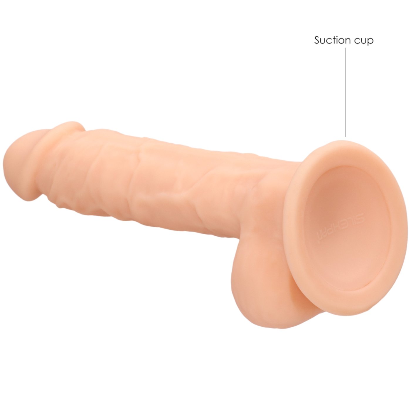 RealRock Realistic Silicone Dildo with Balls Flesh Pink 7 Inch