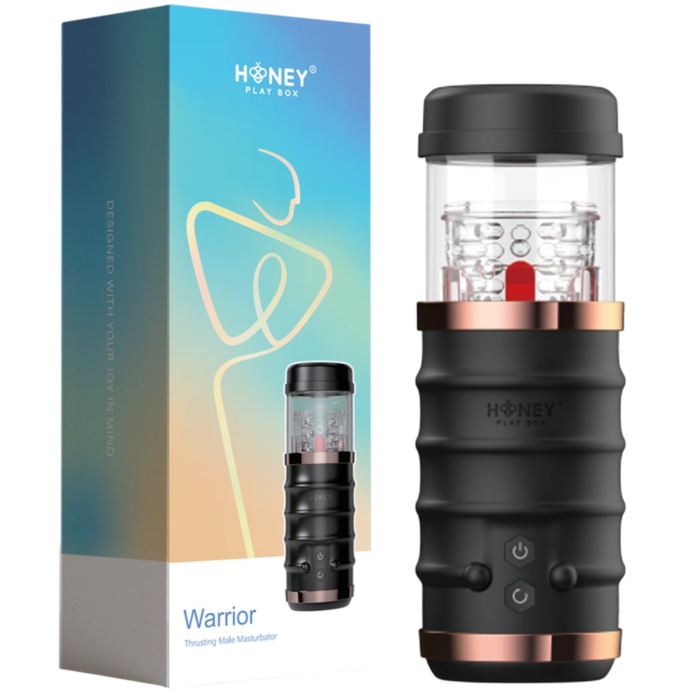 Honey Play Box Warrior Hands-Free Thrusting & Rotating Male Masturbator