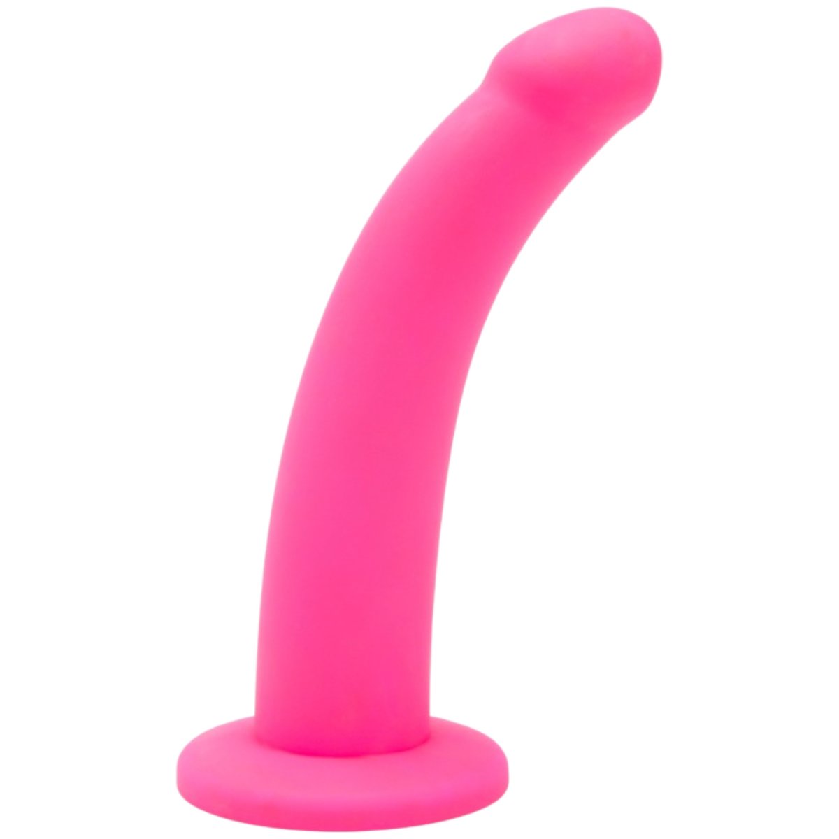 Me You Us Curved Silicone Suction Cup Dildo Pink 7 Inch