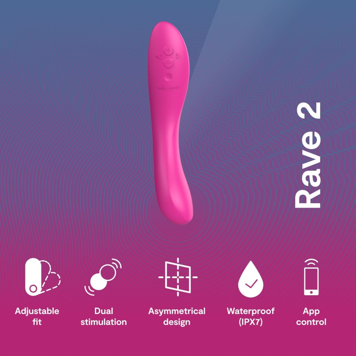 We-Vibe Rave 2 App Controlled G-Spot Vibrator for Couples