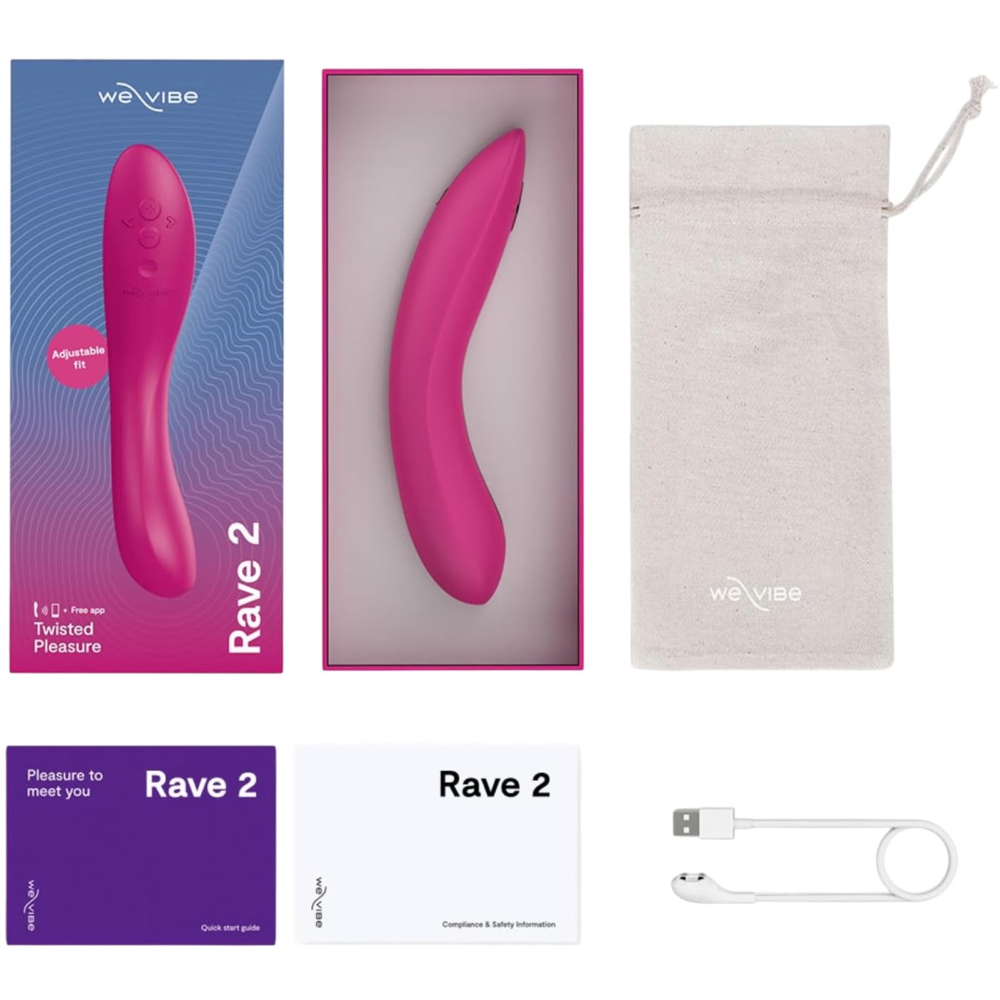We-Vibe Rave 2 App Controlled G-Spot Vibrator for Couples