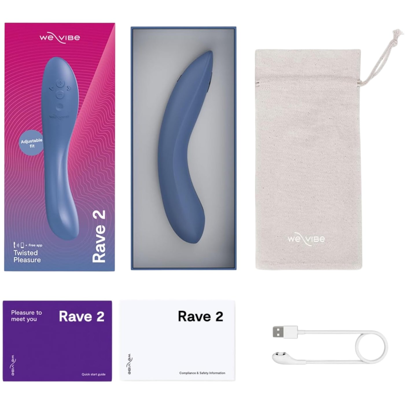 We-Vibe Rave 2 App Controlled G-Spot Vibrator for Couples