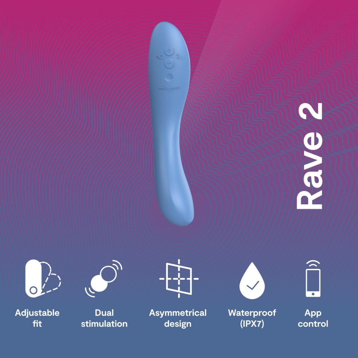 We-Vibe Rave 2 App Controlled G-Spot Vibrator for Couples