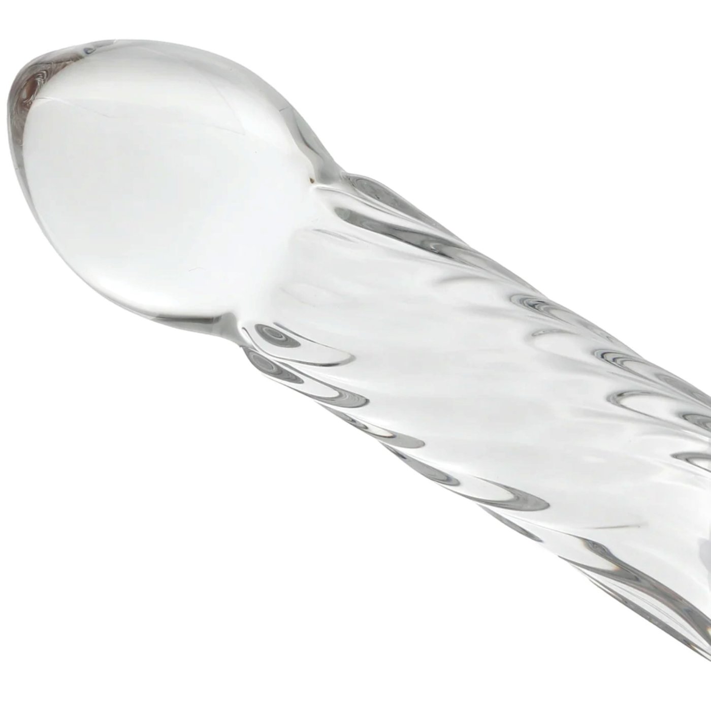 Clarity Seraphic Ripple Textured Glass Dildo 6.8 Inch