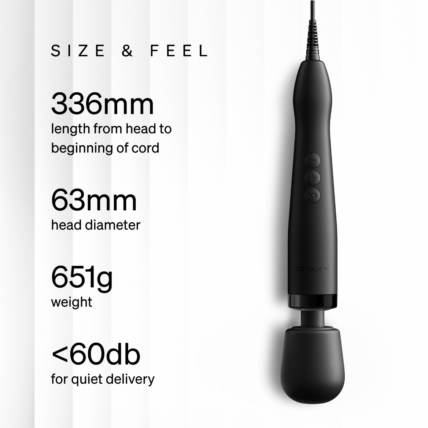 Doxy Original Plug-In Wand Vibrator Black