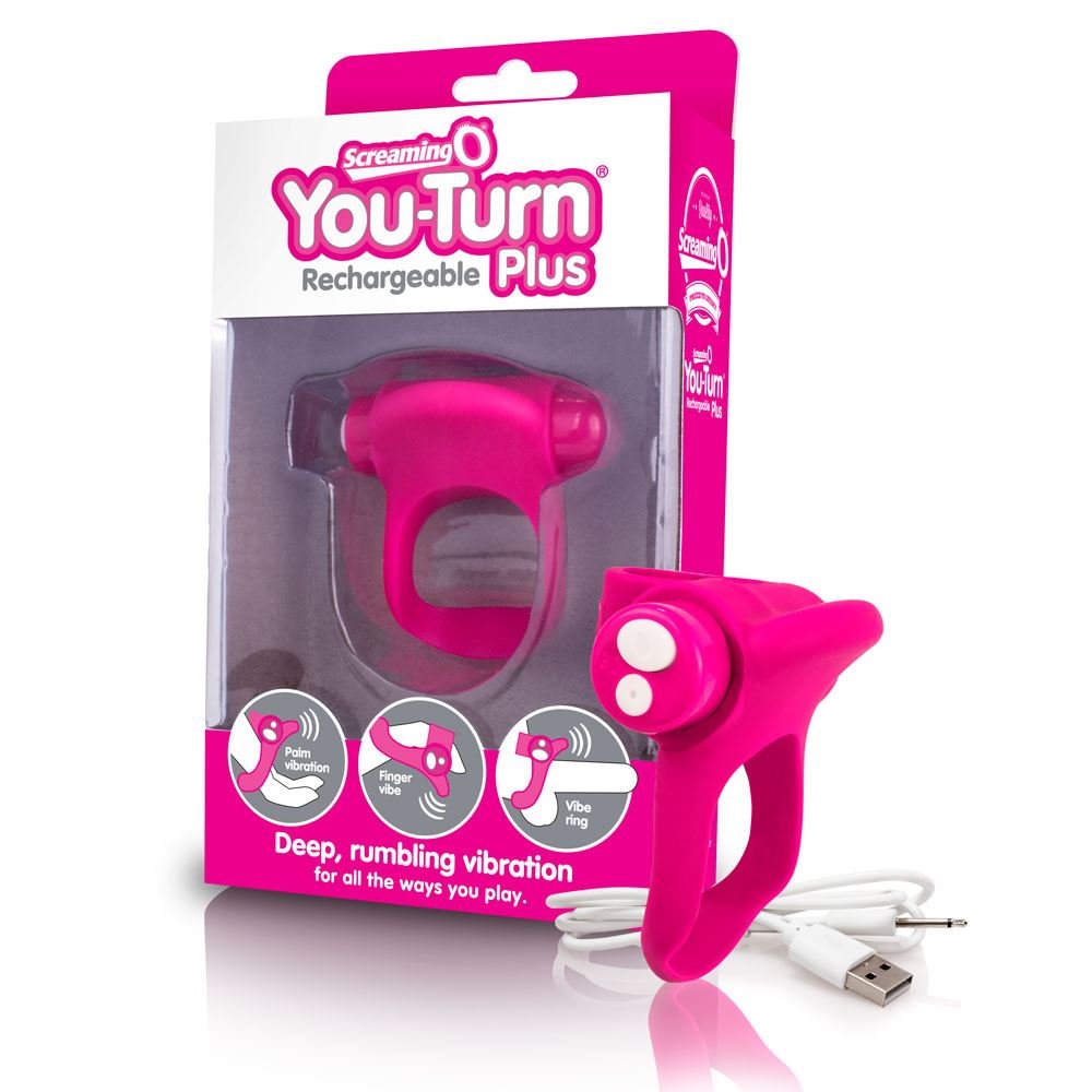 Screaming O You Turn Plus Rechargeable Vibrating Cock Ring Strawberry